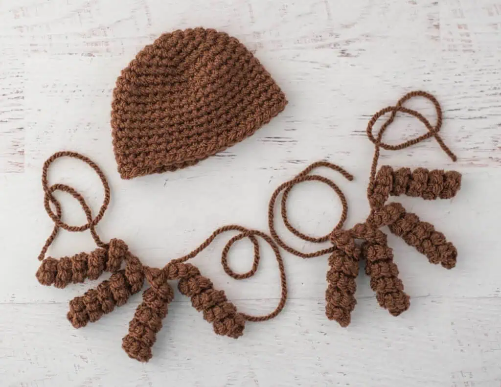 Crochet doll hair parts