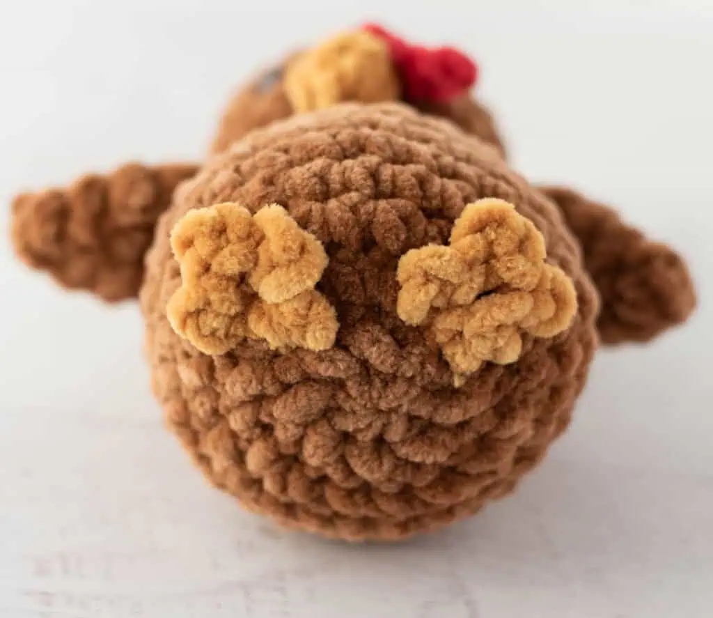 Crochet turkey feet