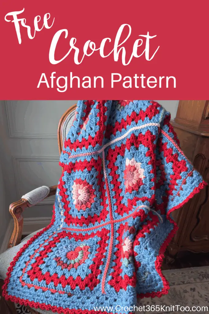 Image of a crochet afghan on a chair