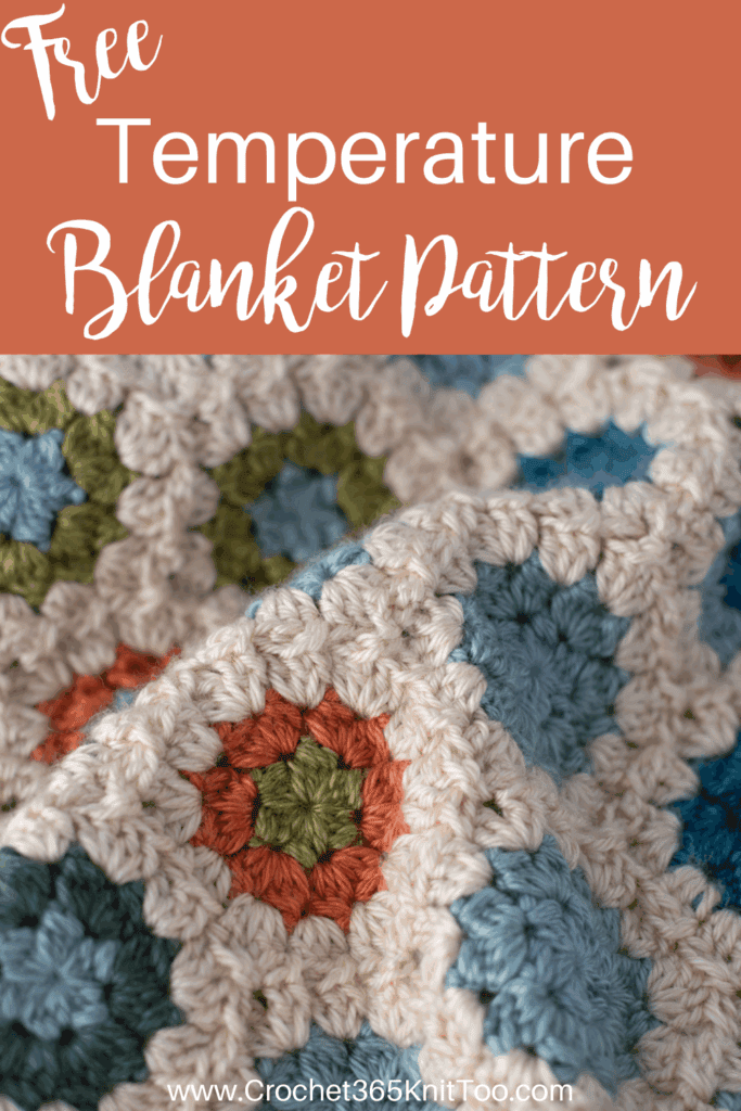 Image of crochet temperature blanket