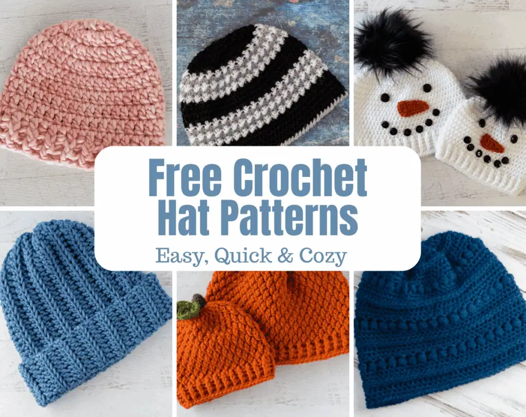 Image of various crochet hats