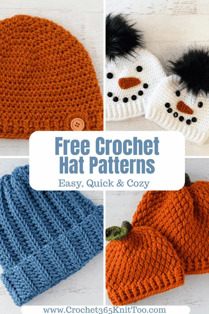 Image of various crochet hats