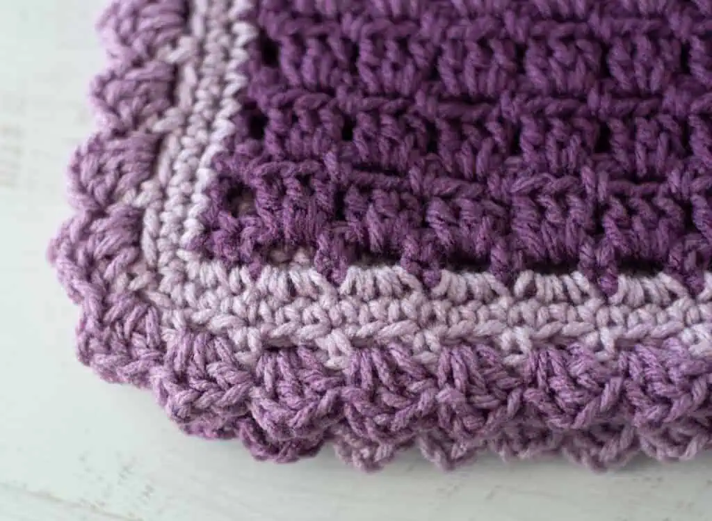 Corner of crochet baby afghan