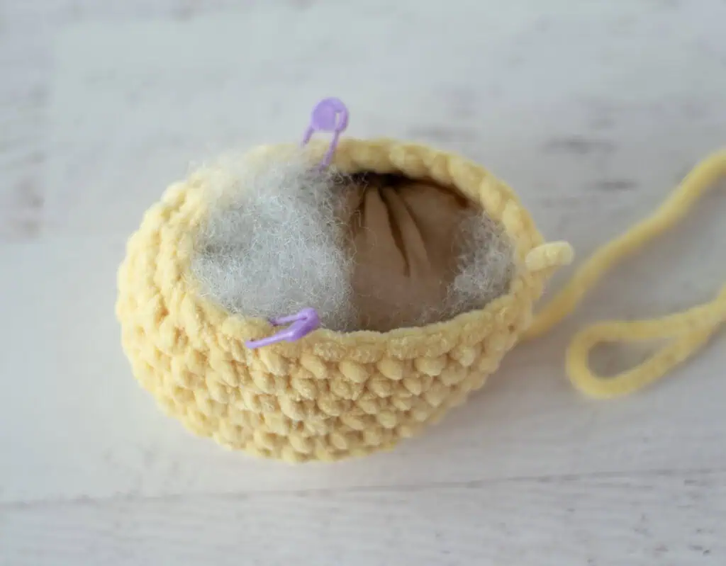 Weight inserted into duck