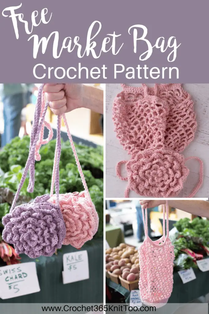Image of Foldable Flower Crochet Market Bag
