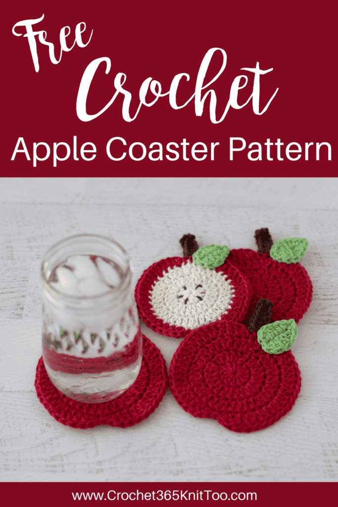 Image of crochet apple coasters
