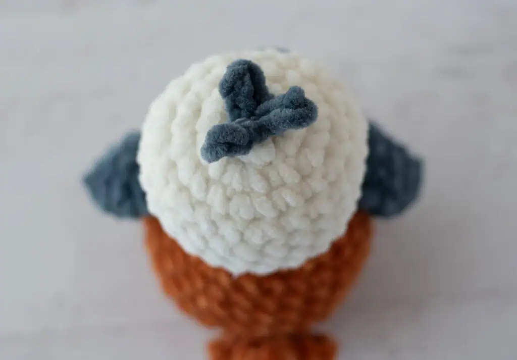 Adorable crocheted Red Breasted Nuthatch Bird