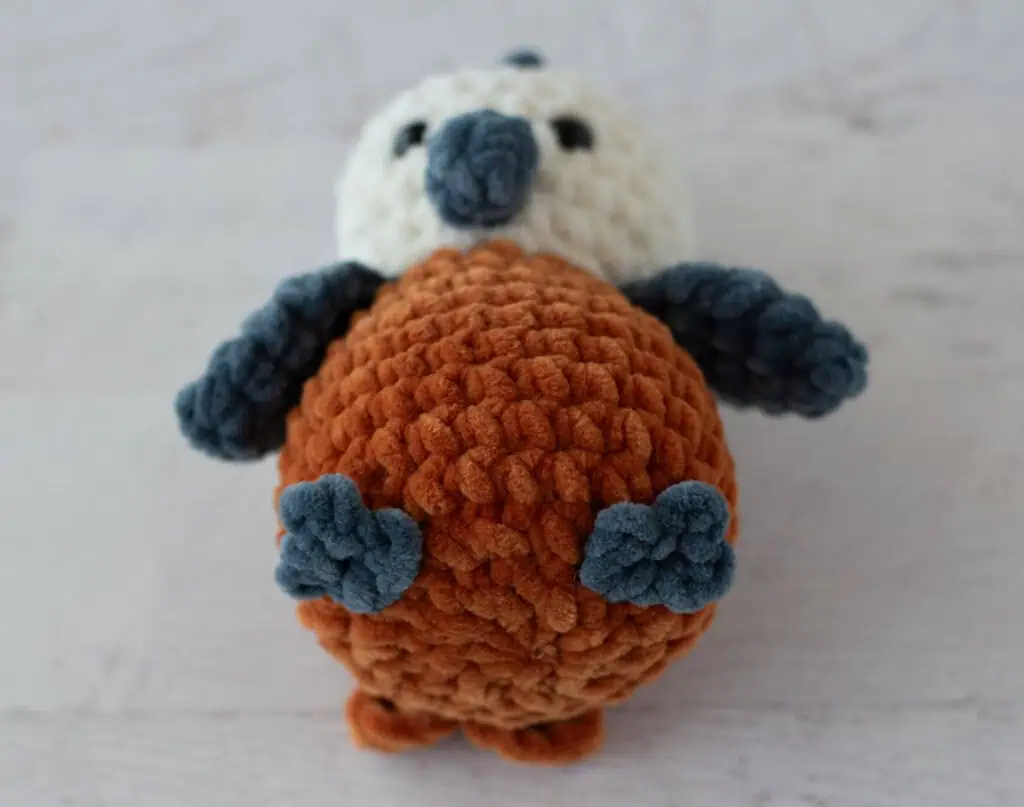 Adorable crocheted Red Breasted Nuthatch Bird