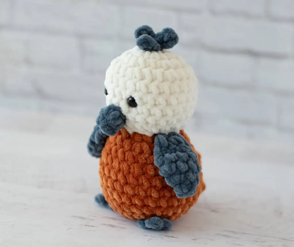 Adorable crocheted Red Breasted Nuthatch Bird