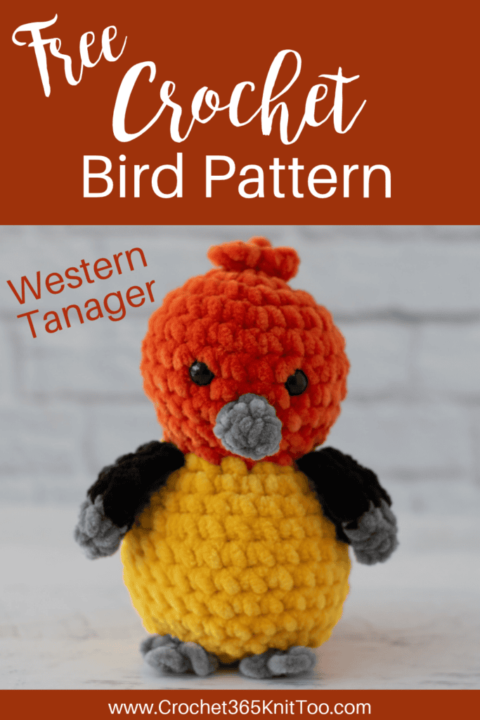 Image of Western Tanager Crochet Bird