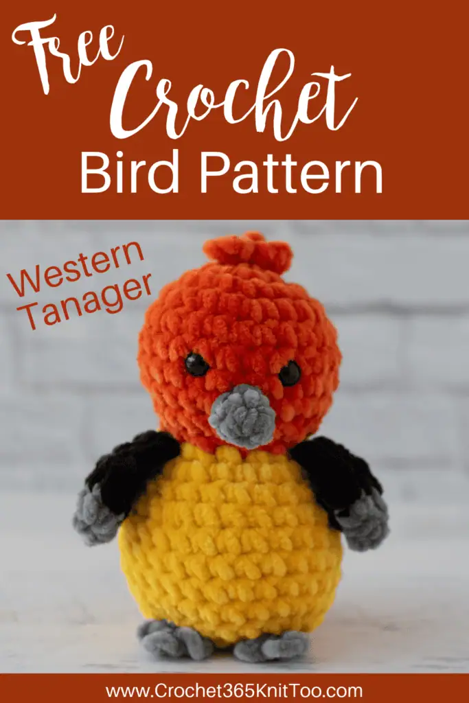 Image of Western Tanager Crochet Bird